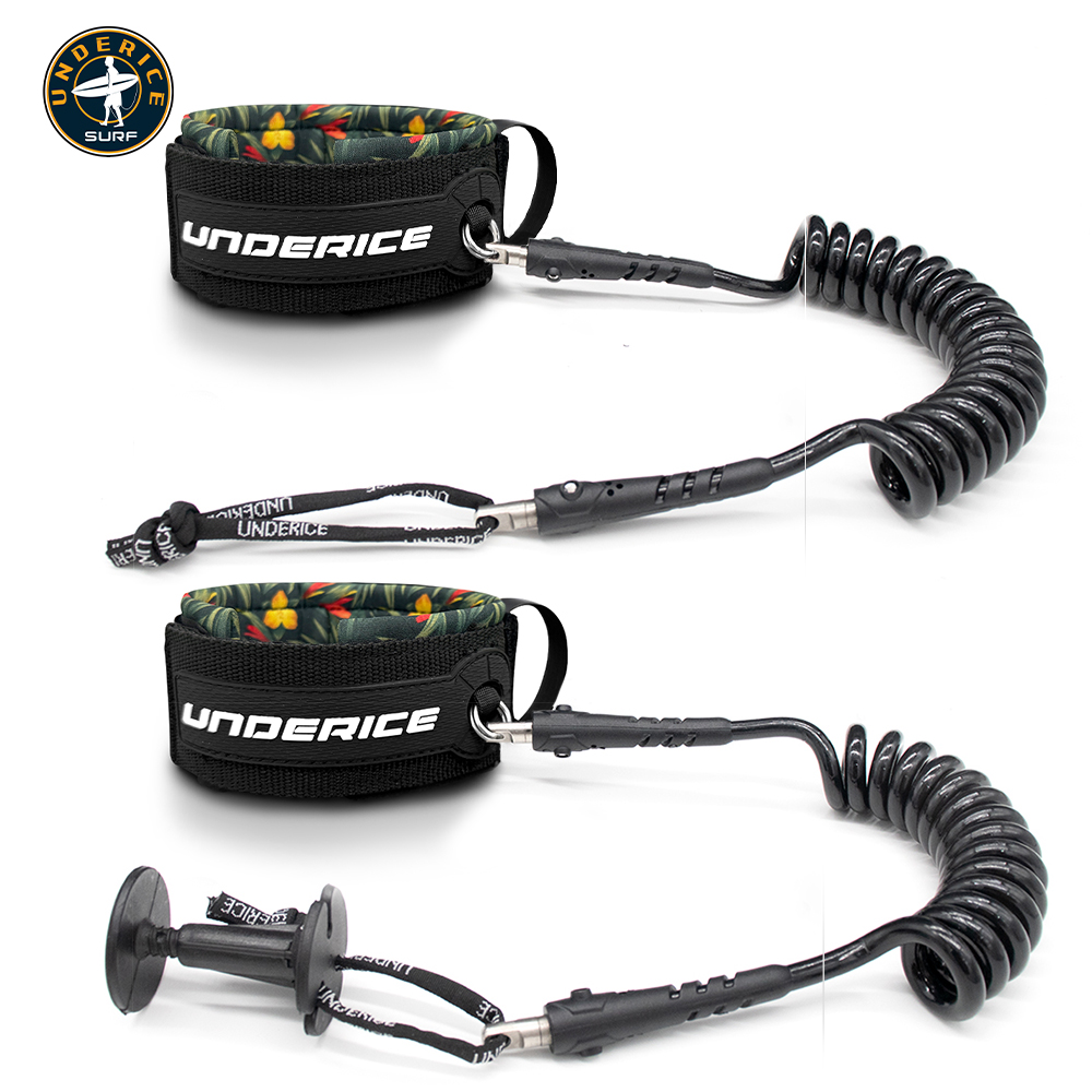 Paddle Board Leash Coiled - Регулируемый пружинный ремень-лиш для серфборда из