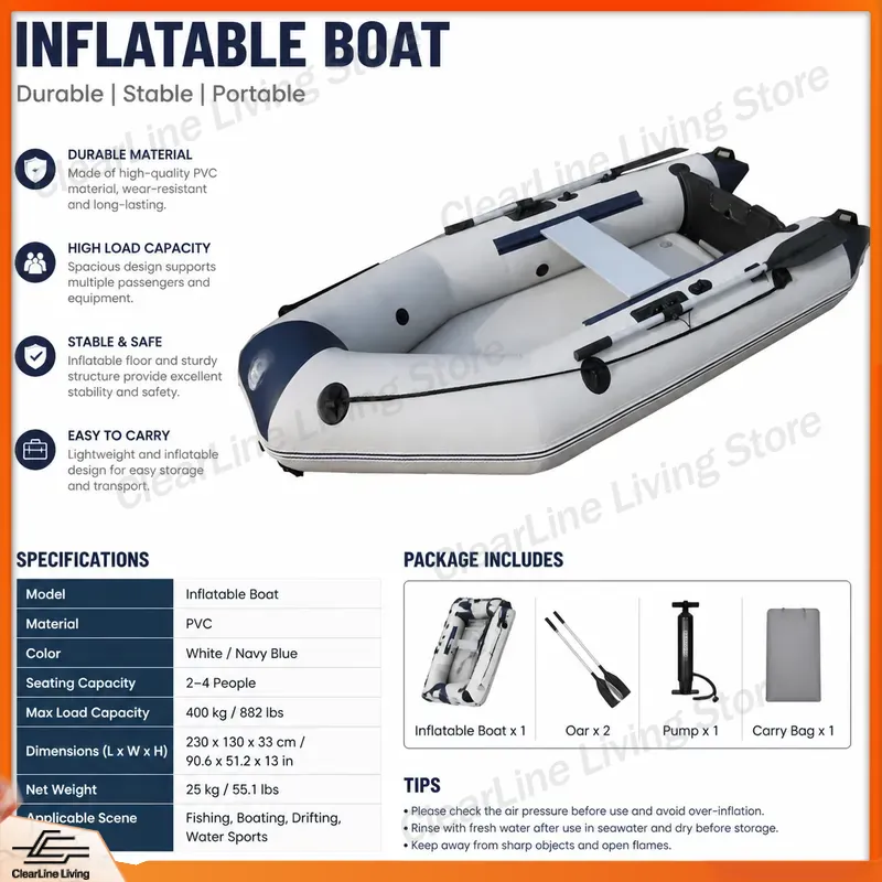 Inflatable Kayak 3 Person - Надувная лодка ПВХ для 3 человек,
