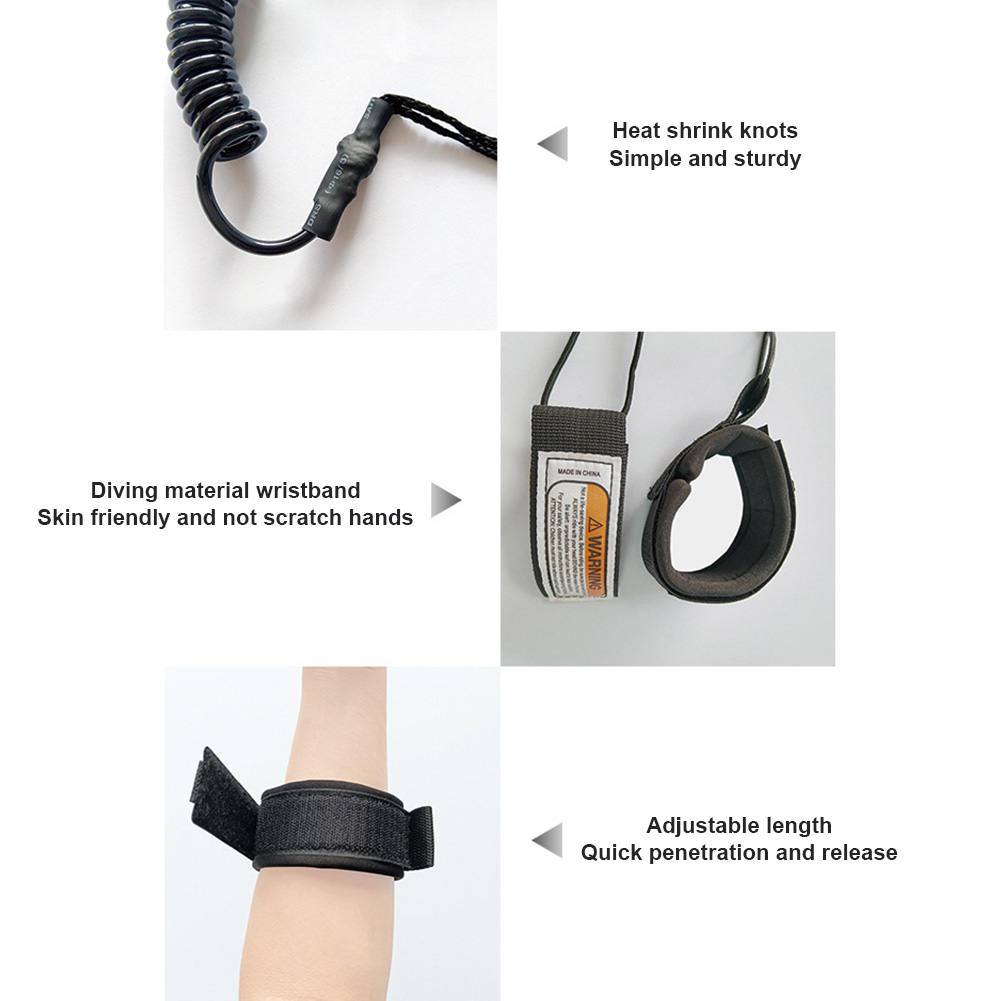 Paddle Board Leash Coiled - Премиальный спиральный лиш для бодиборда из