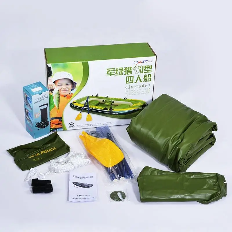 Inflatable Boat 4 Person - Надувная лодка из утолщенного ПВХ на