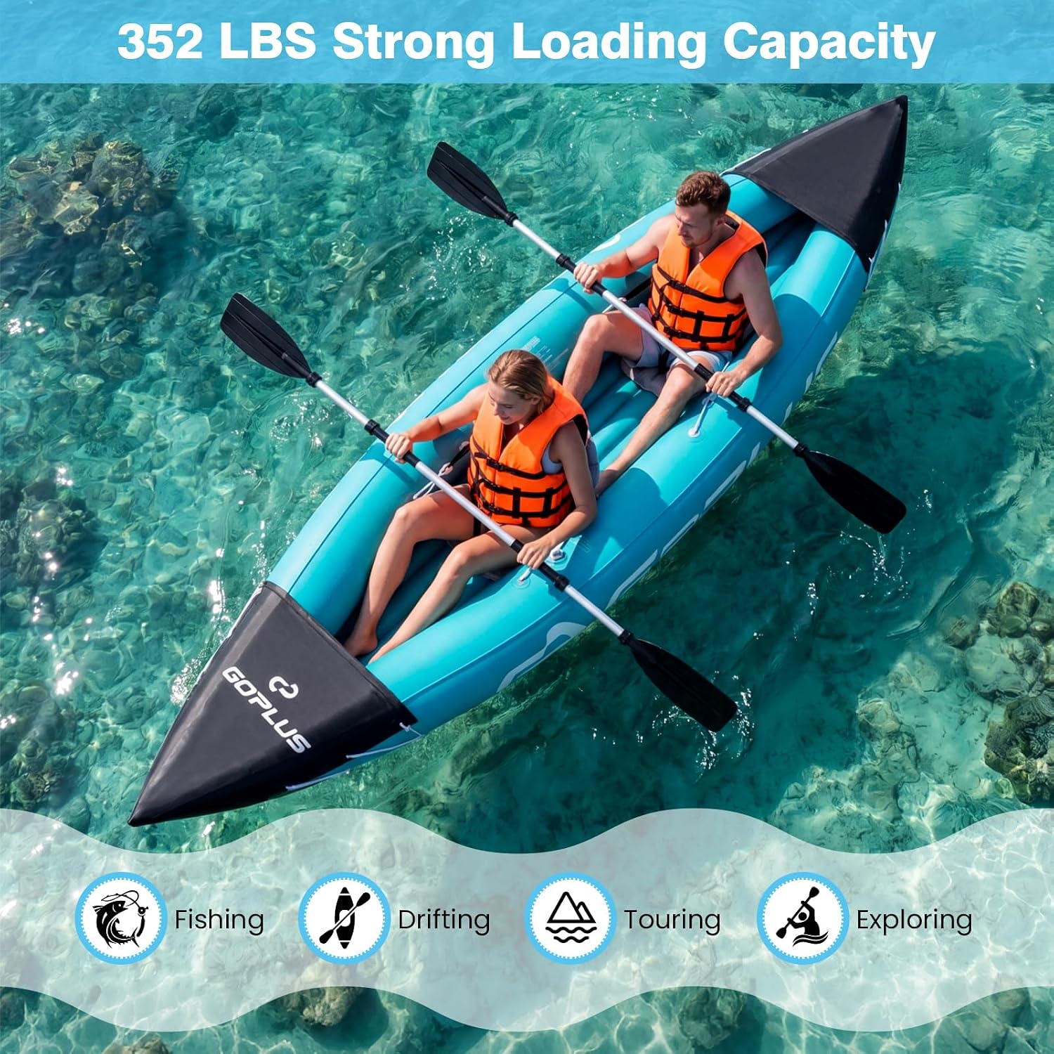 Надувной каяк для 2 человек, 1 – обзор и цена Kayak Inflatable 2 Person