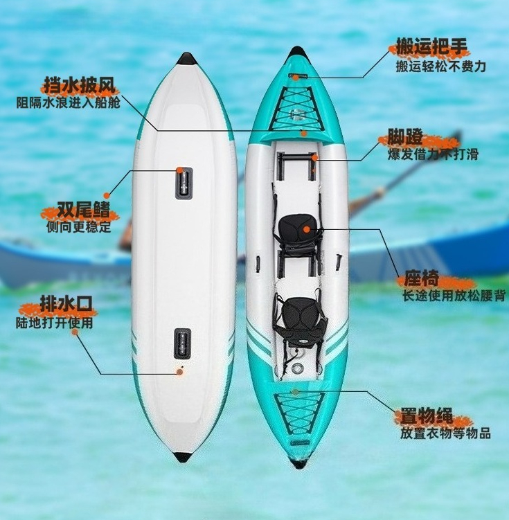 Портативный складной надувной  – обзор и цена Kayak Inflatable 2 Person