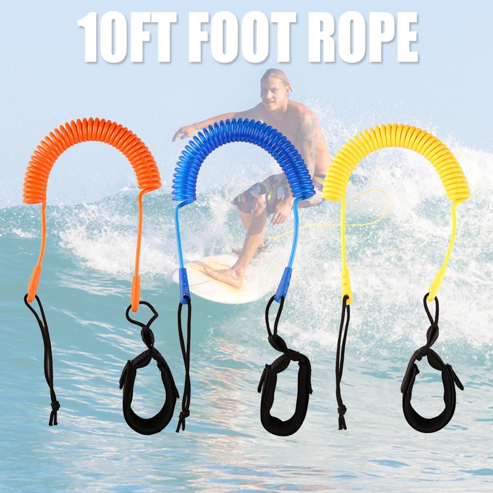 10 футов спиральный поводок Ко – обзор и цена Paddle Board Leash Coiled