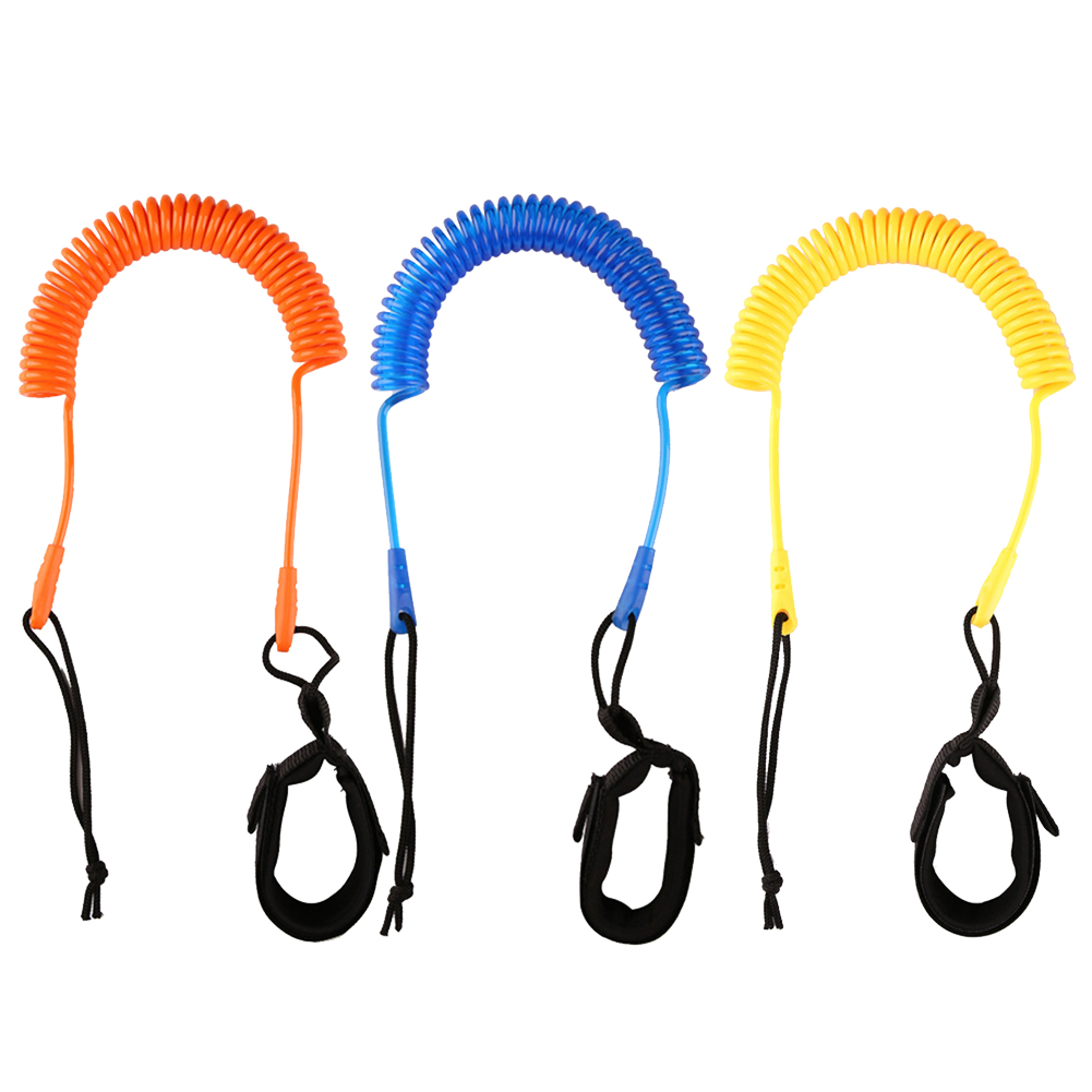 10 футов спиральный поводок Ко – обзор и цена Paddle Board Leash Coiled