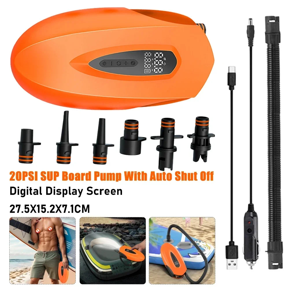 Электрический насос для SUP-до – обзор и цена Paddle Board Electric Pump 20Psi