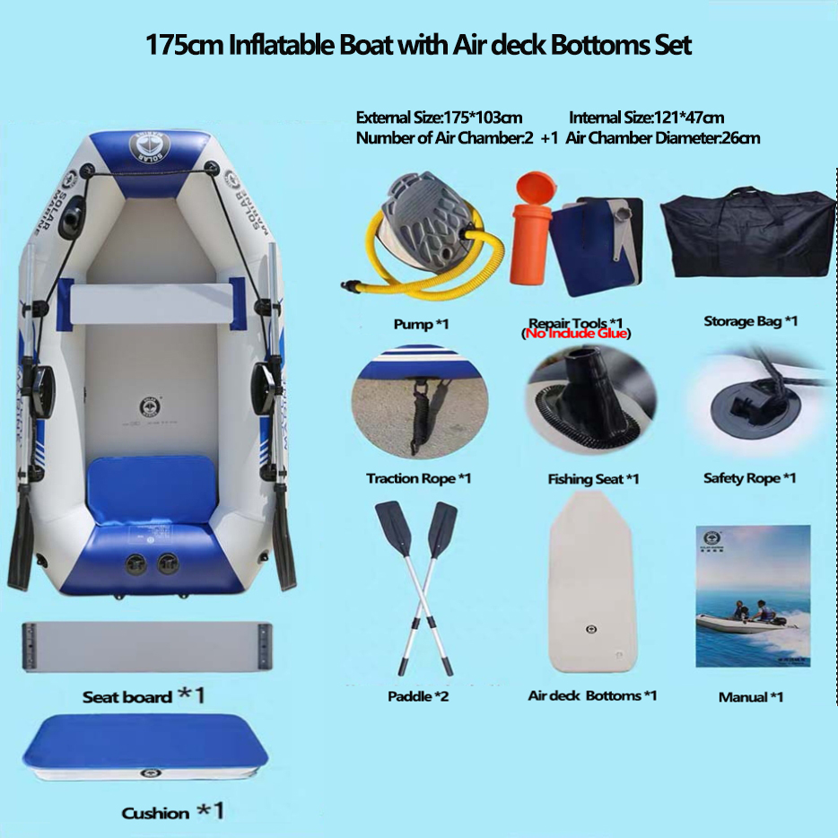 Надувная лодка ПВХ 3-слойная,  – обзор и цена Inflatable Kayak 3 Person
