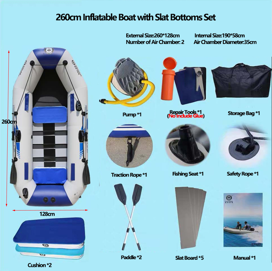 Надувная лодка ПВХ 3-слойная,  – обзор и цена Inflatable Kayak 3 Person