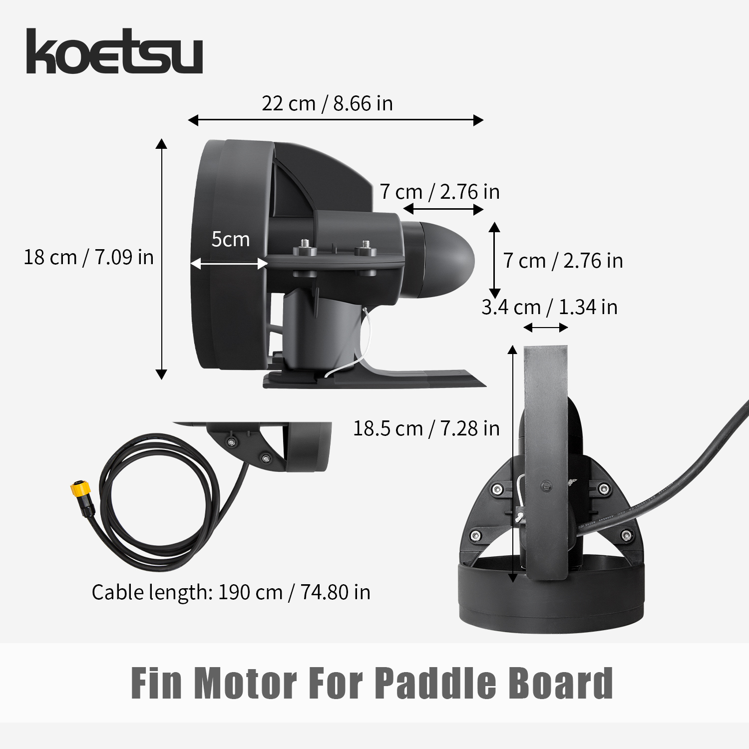 Подводный двигатель KOETSU для – обзор и цена Sup Paddle Carbon Fiber