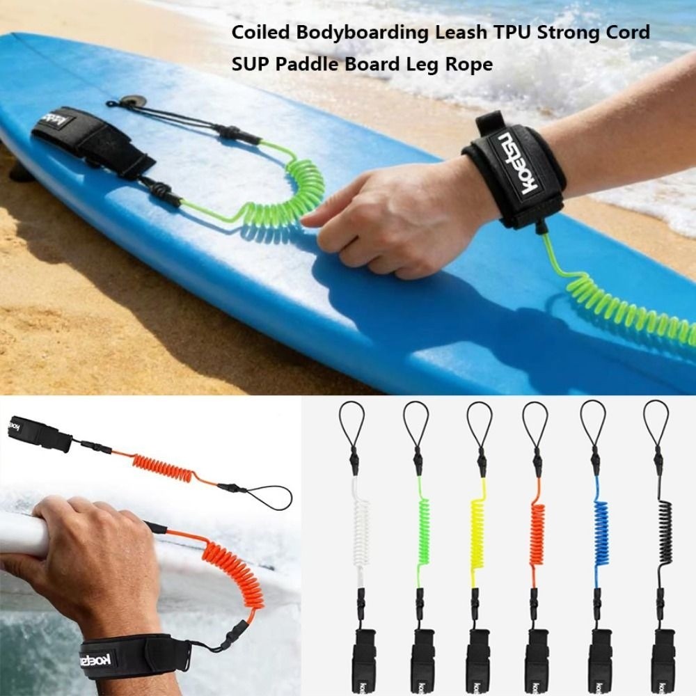 Новый эластичный растягивающий – обзор и цена Paddle Board Leash Coiled