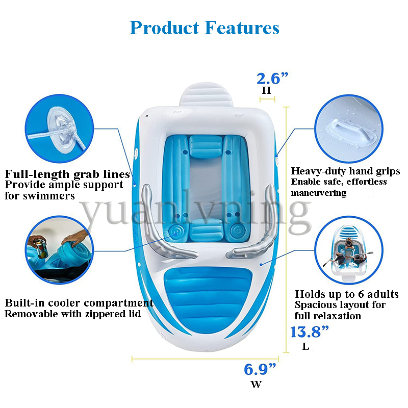 Надувная плавучая яхта из ПВХ  – обзор и цена Inflatable Boat 4 Person