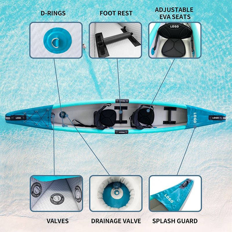 Надувной каяк Drop Stitch для  – обзор и цена Inflatable Kayak 3 Person