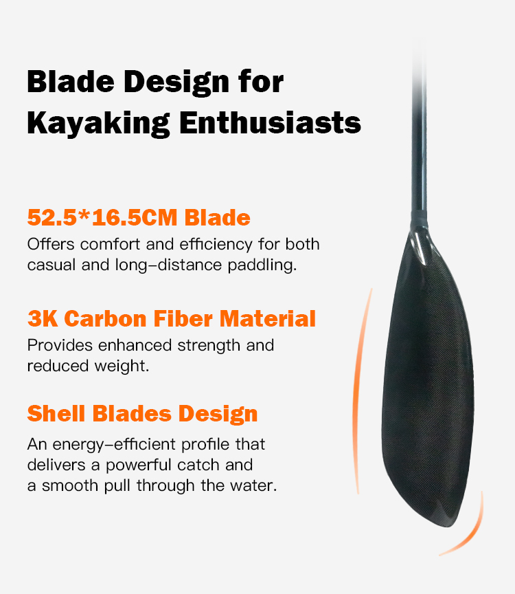 Углепластиковое весло для каяк – обзор и цена Kayak Paddle Carbon 2 Piece