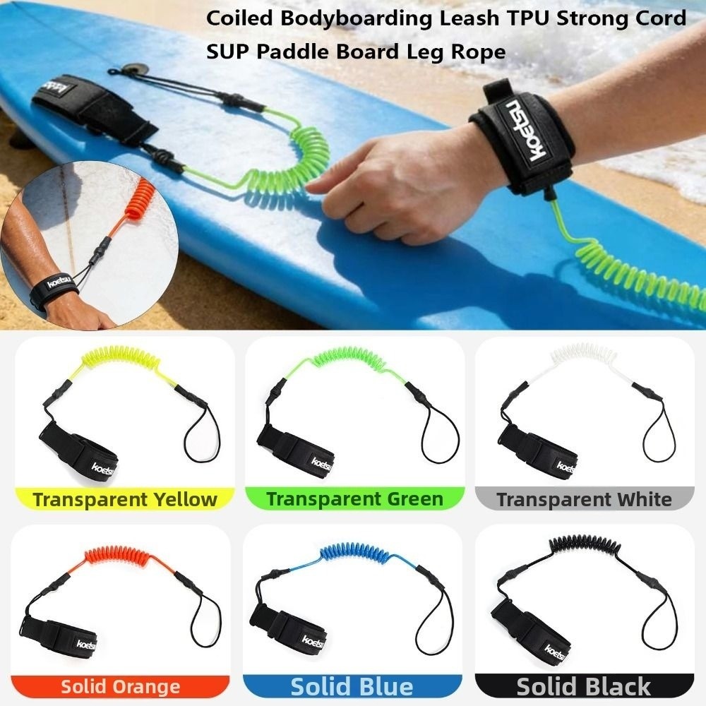 Новый эластичный растягивающий – обзор и цена Paddle Board Leash Coiled