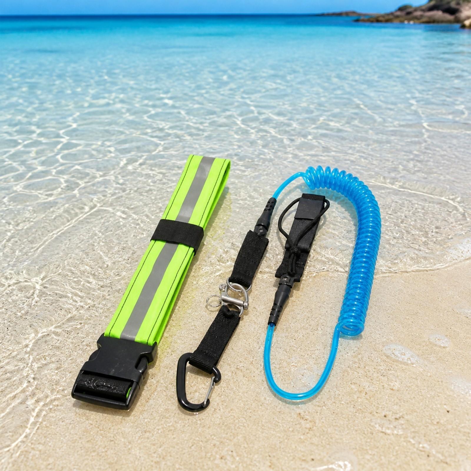 Ремень для безопасности на пад – обзор и цена Paddle Board Leash Coiled